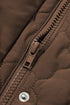 Stand Collar Flower Quilted Snap Button Zip Vests